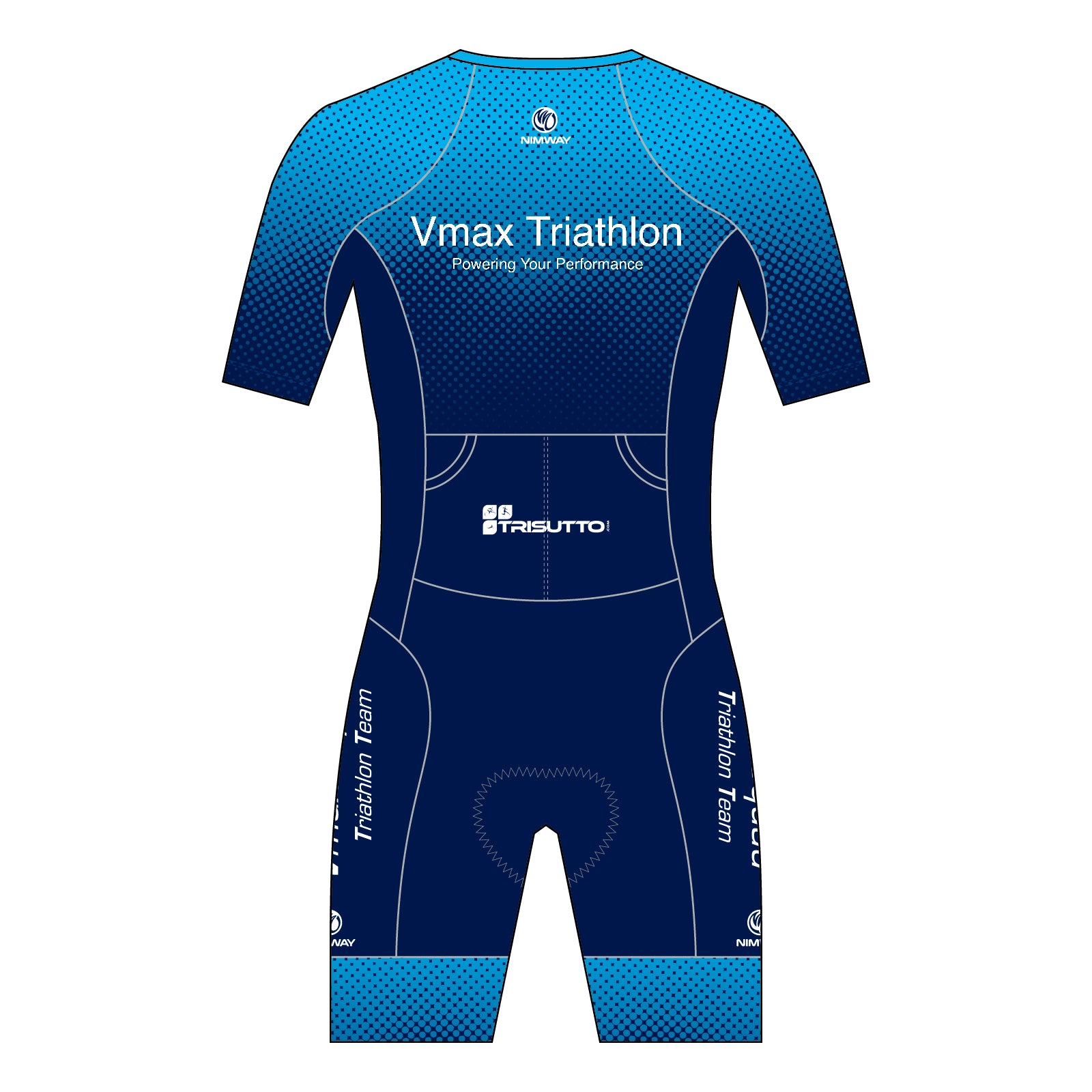 Vmax Men Full Zip Sleeved Tri Suit