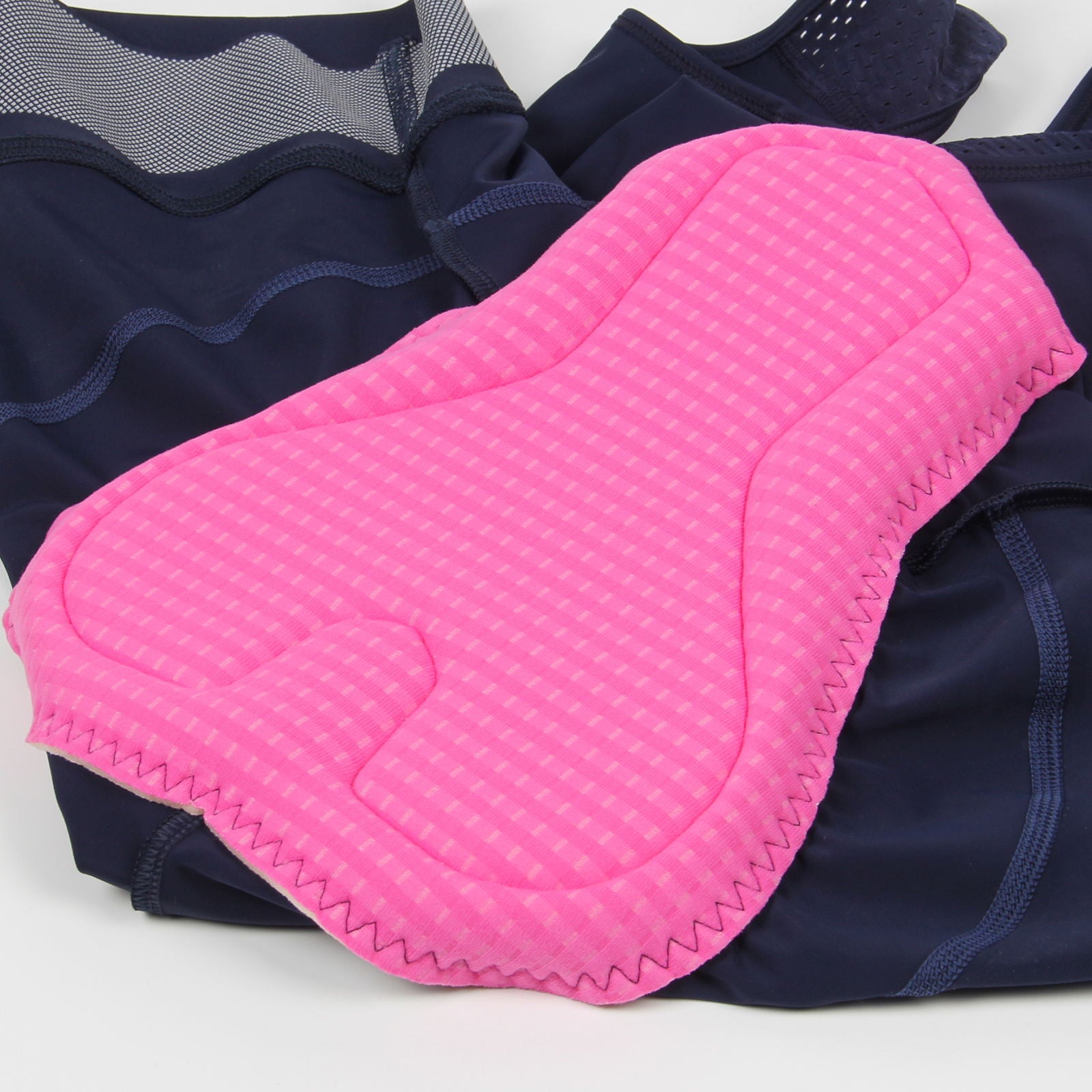 WOMEN Dark Navy Cycling Bib Shorts, with GLOSSY LOGO