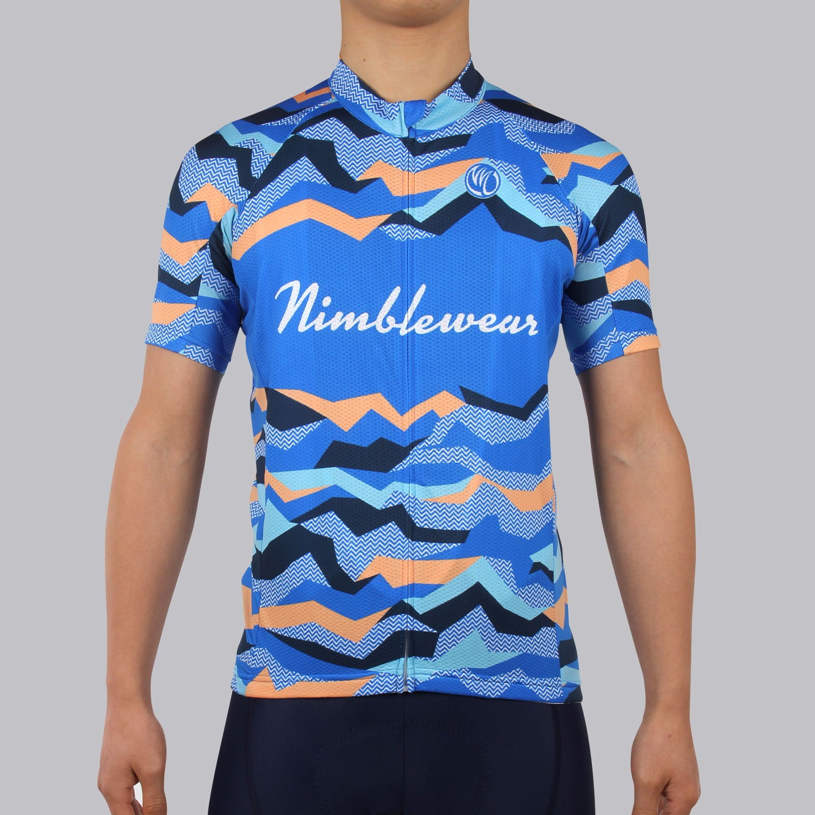 Wavy Short Sleeve Cycling Jersey, MEN