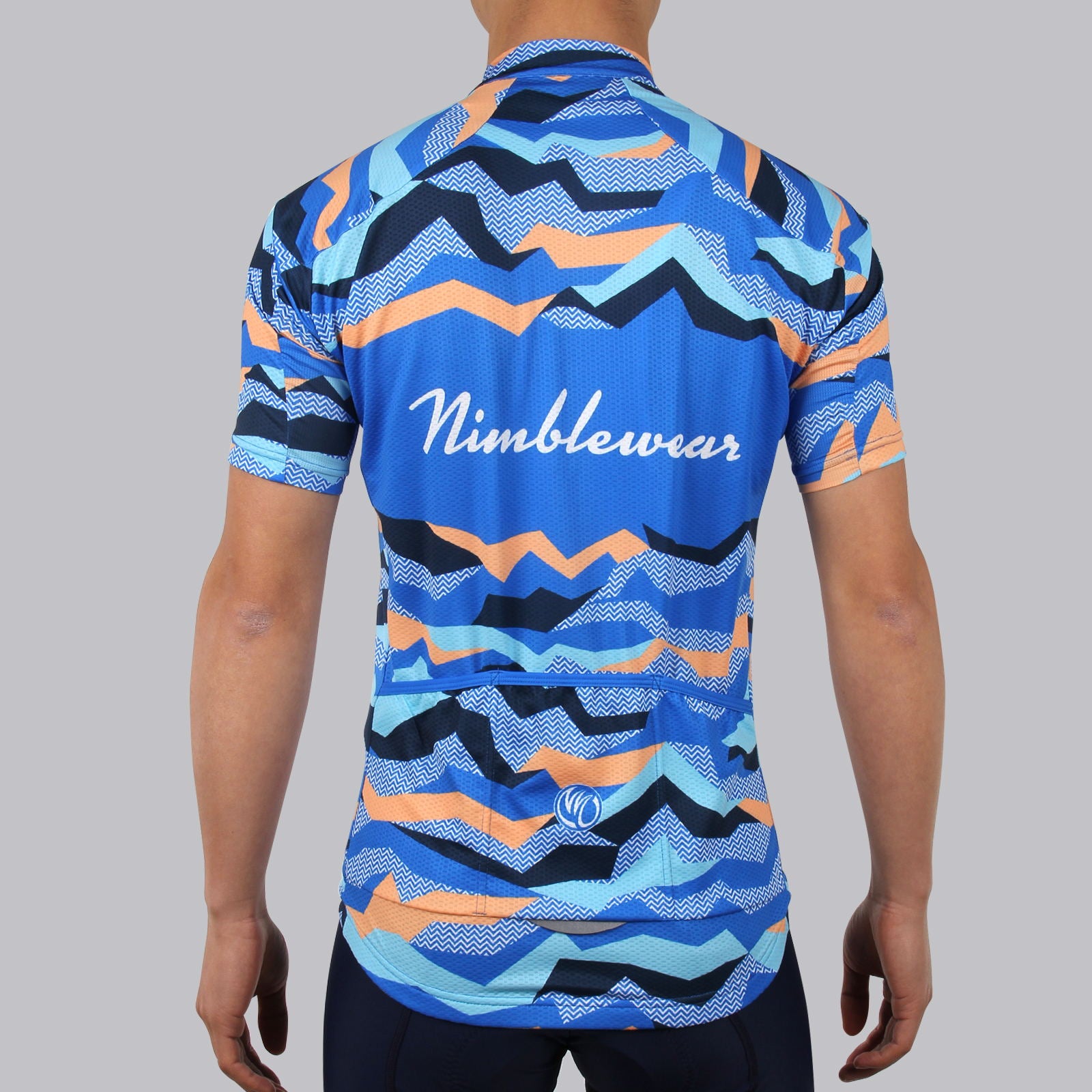 Wavy Short Sleeve Cycling Jersey, MEN