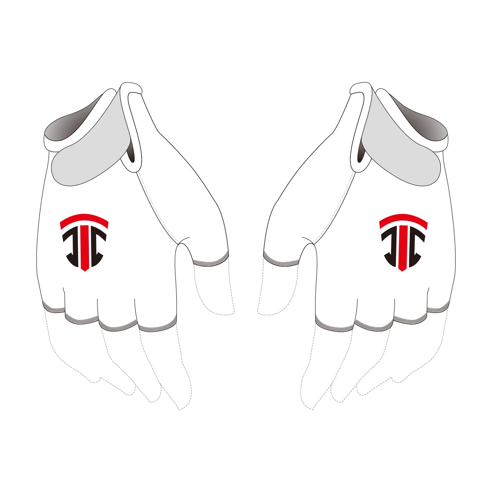 Juliano Teruel Silver Cycling Gloves White/Black