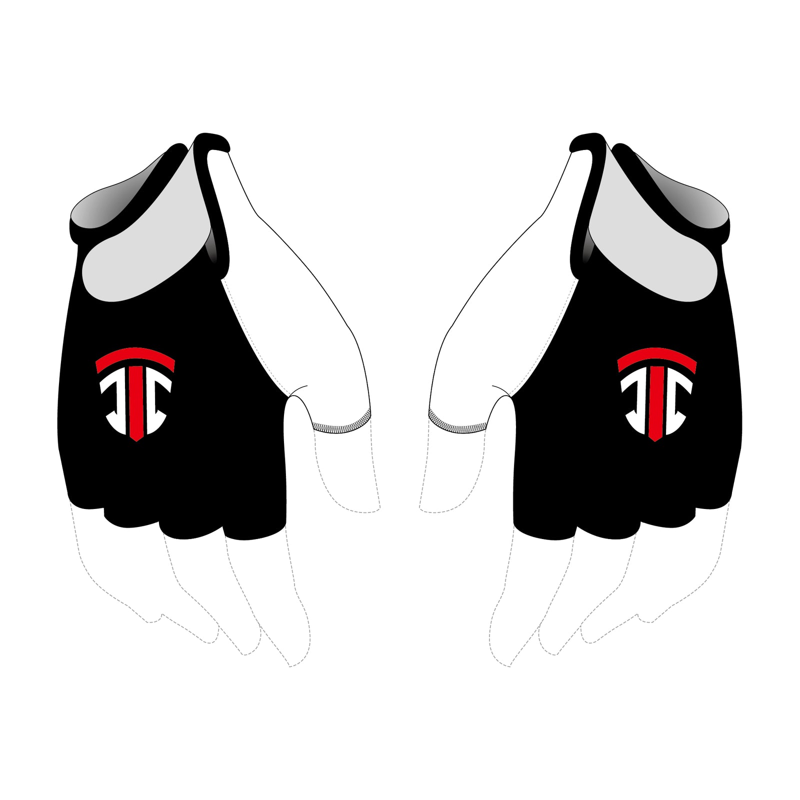 Juliano Teruel Silver Cycling Gloves White/Black