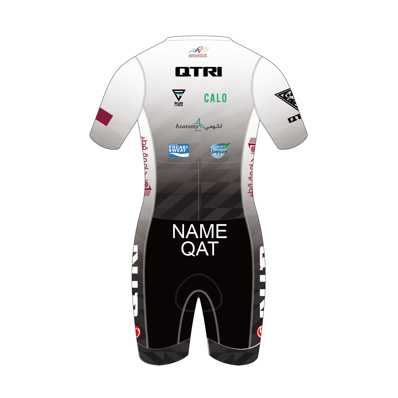 QTRI Men Short Sleeve Tri Suit