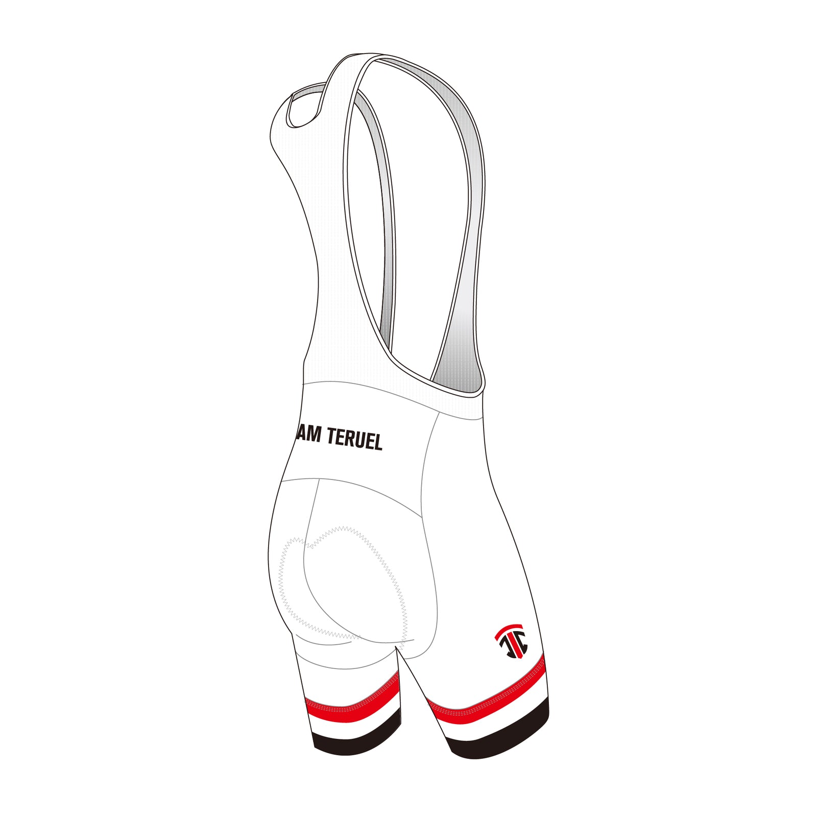 Juliano Teruel PRO Cycling Bib Shorts White