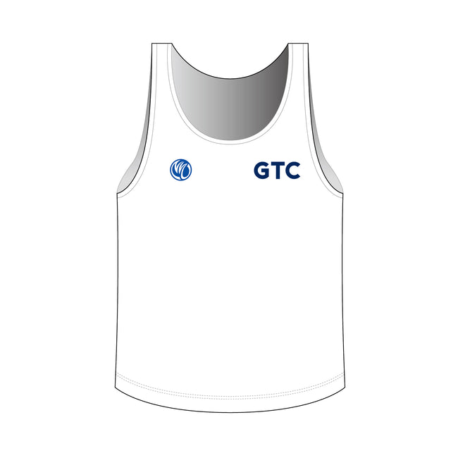 GTC MEN  CA001 Running singlet (White)