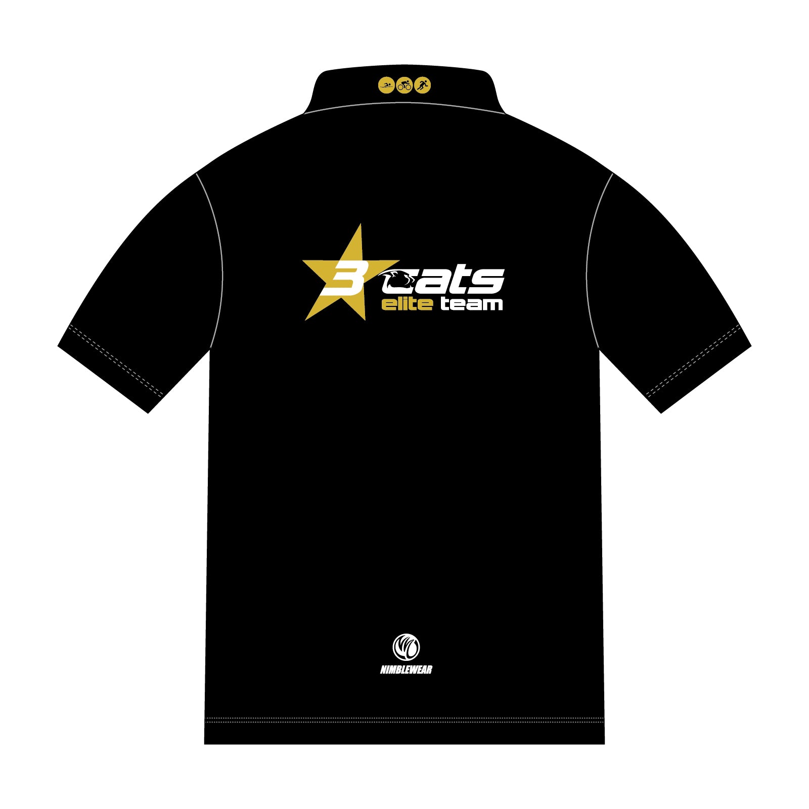 3star cats ELITE MEN Polo Shirt - Severin Schwarz