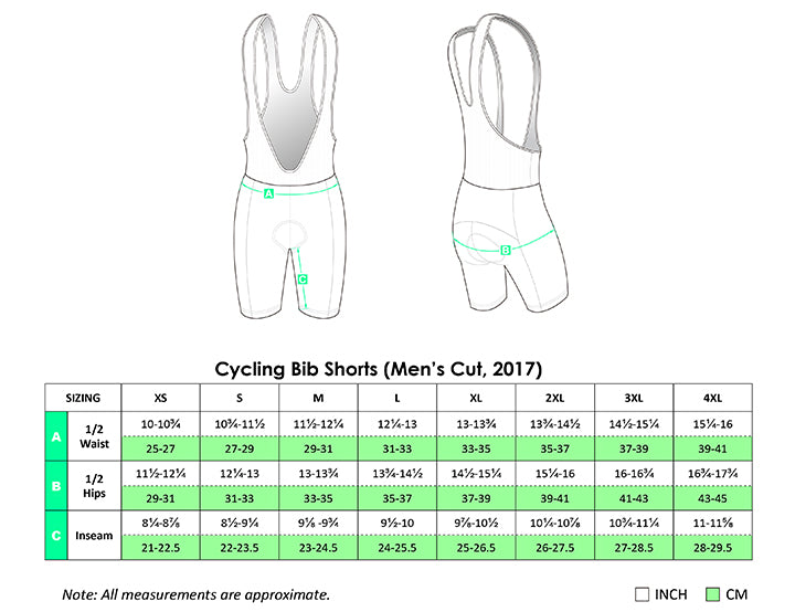 FOOTTRAFFIC Gold Men’s Cycling Bib Shorts
