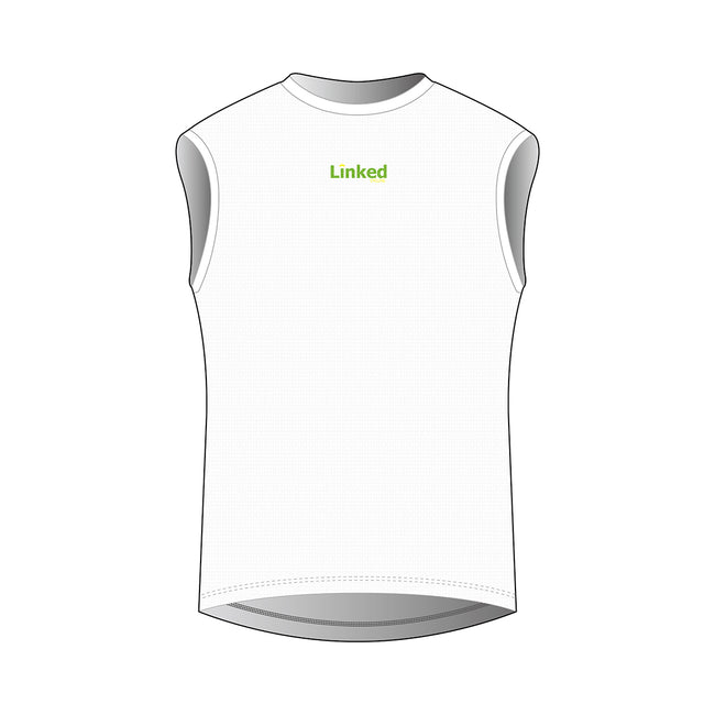 Linked Cycling Men’s White Sleeveless Base Layer