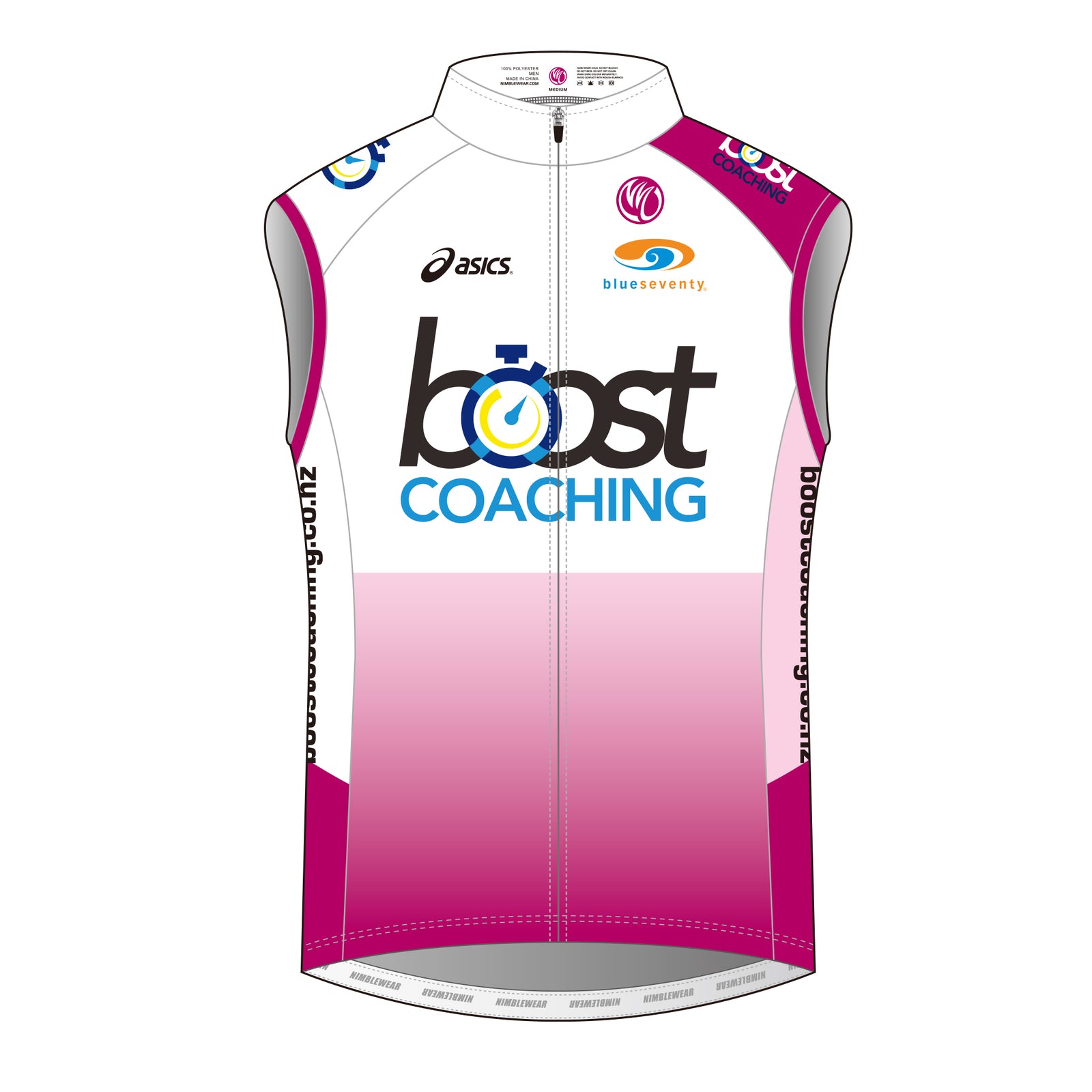 Boost Coaching Silver Cycling Wind Vest