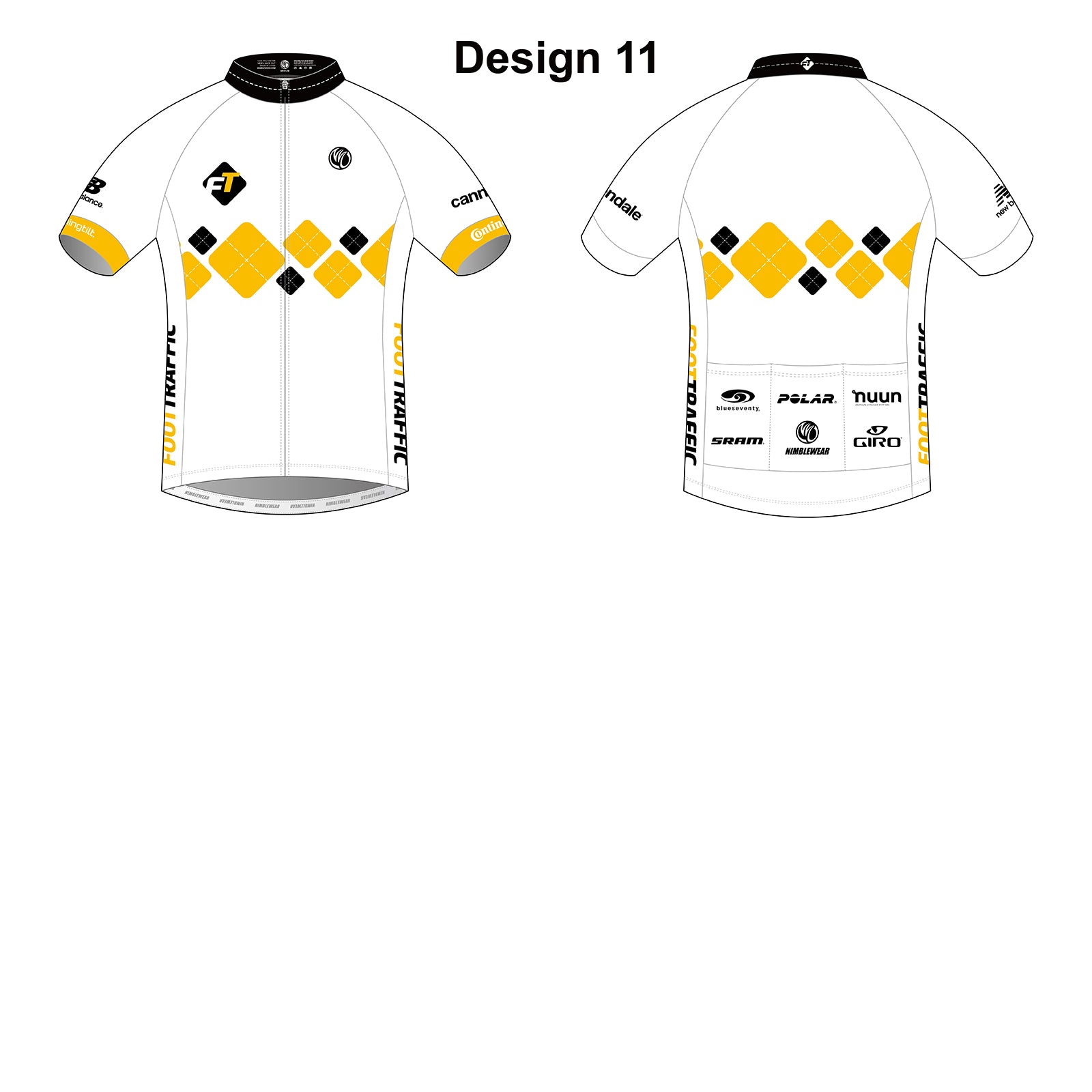 FOOTTRAFFIC Diamond Men’s SS Cycling Jersey