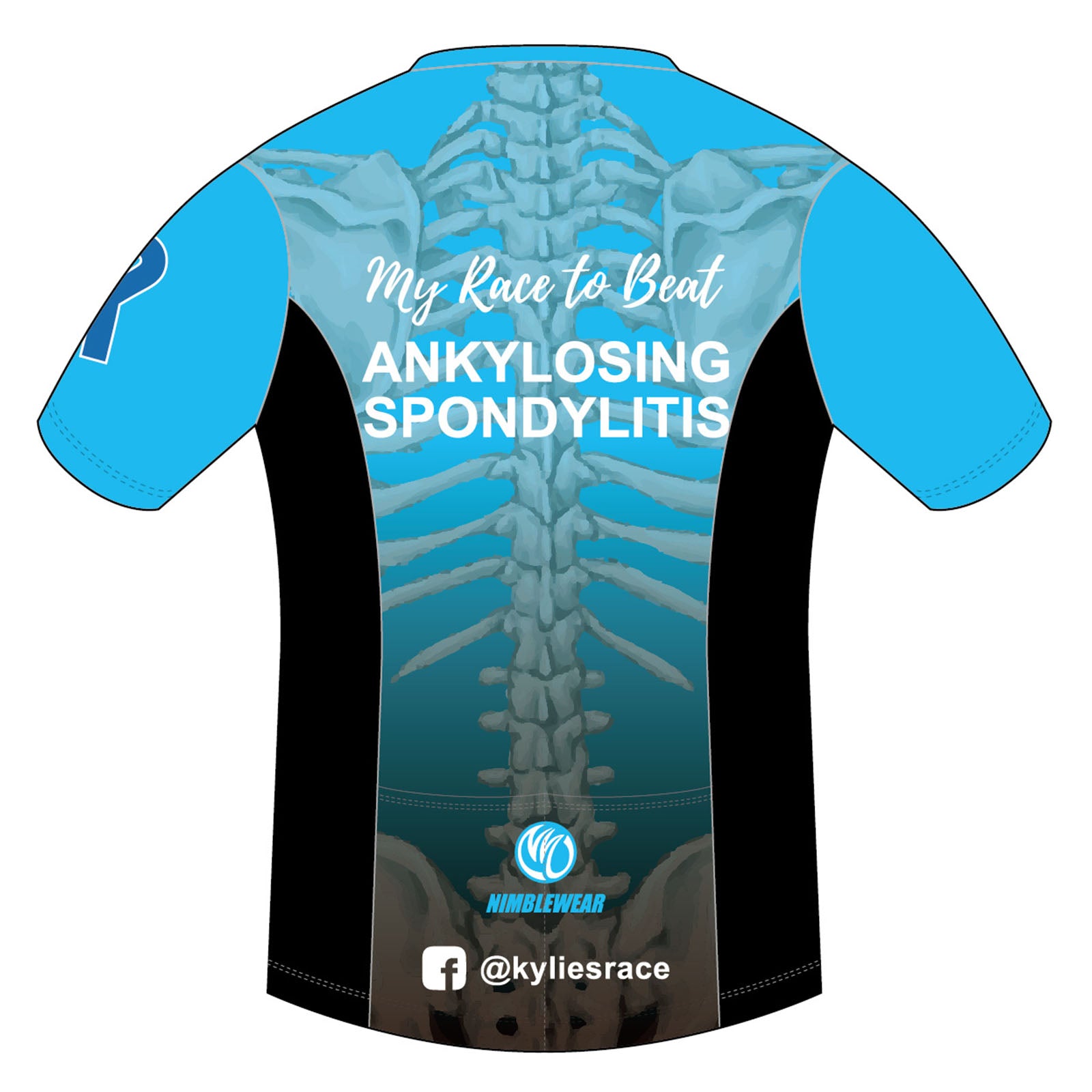 Short Sleeve Tri Top-My Race To Beat Ankylosing Spondylitis