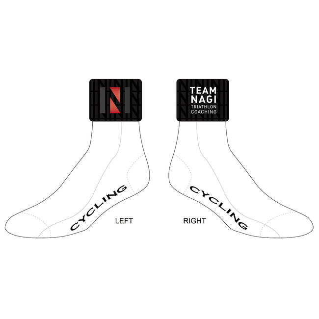 Team Nagi BLACK Cycling Socks, FREE SIZE