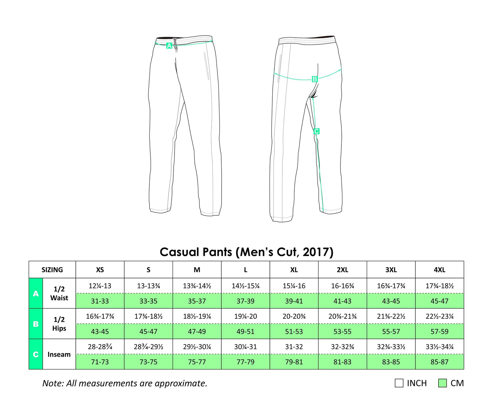 QTRI 2023 Mens Black Casual Pants