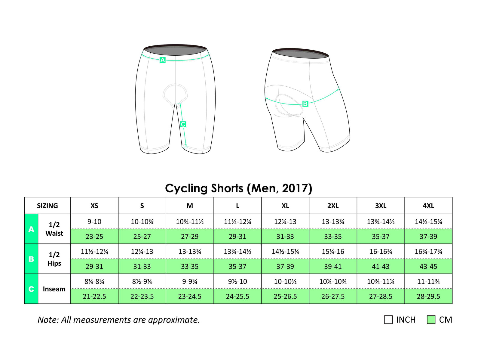 GTC MEN AG002 Cycling Shorts