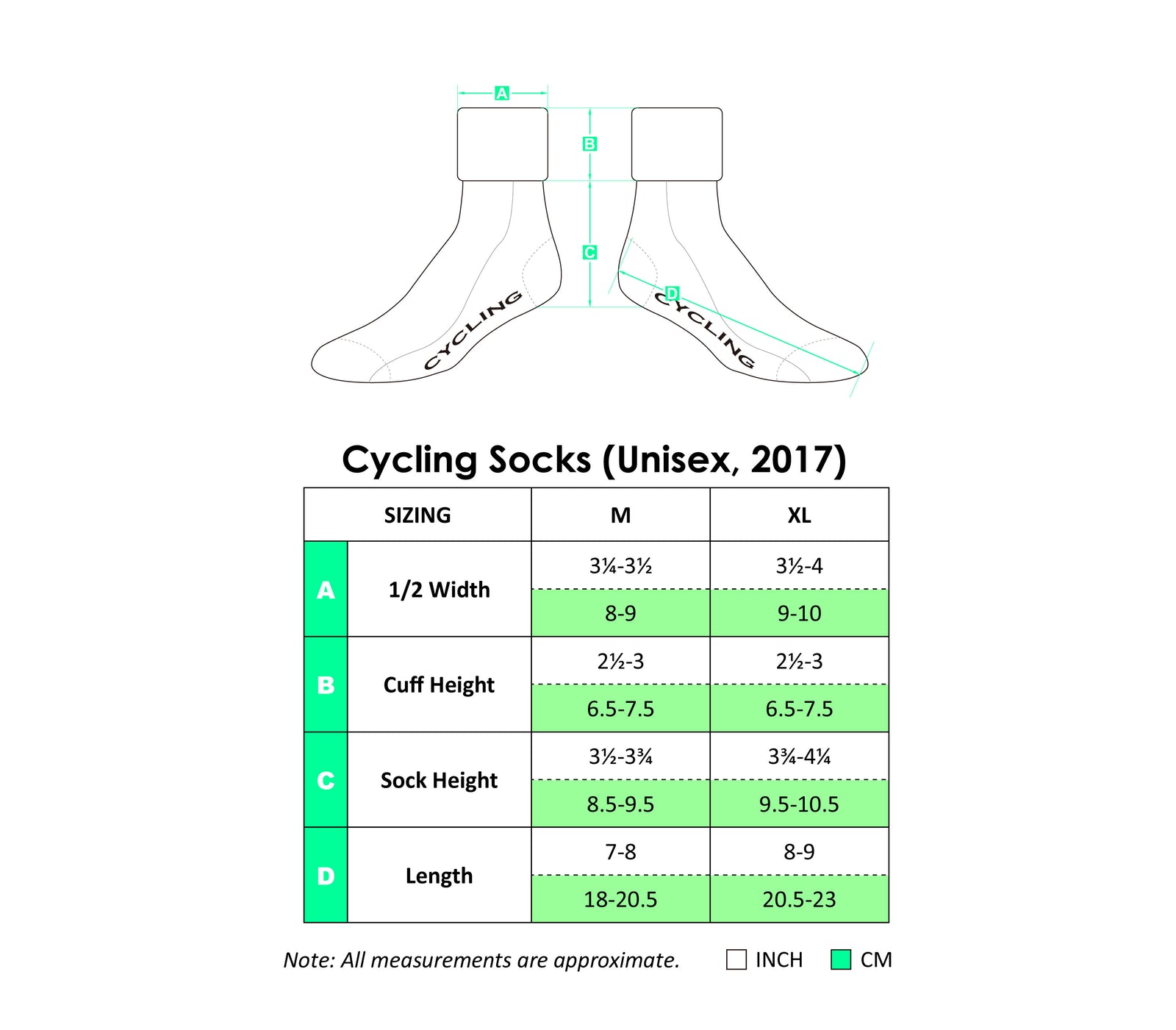 GTC AU001 Cycling Socks (Blue)