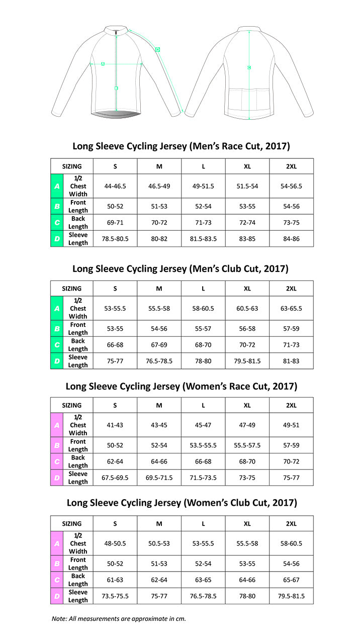 Linked Cycling Winter Jersey Pink, Women’s Race Cut/Club Cut