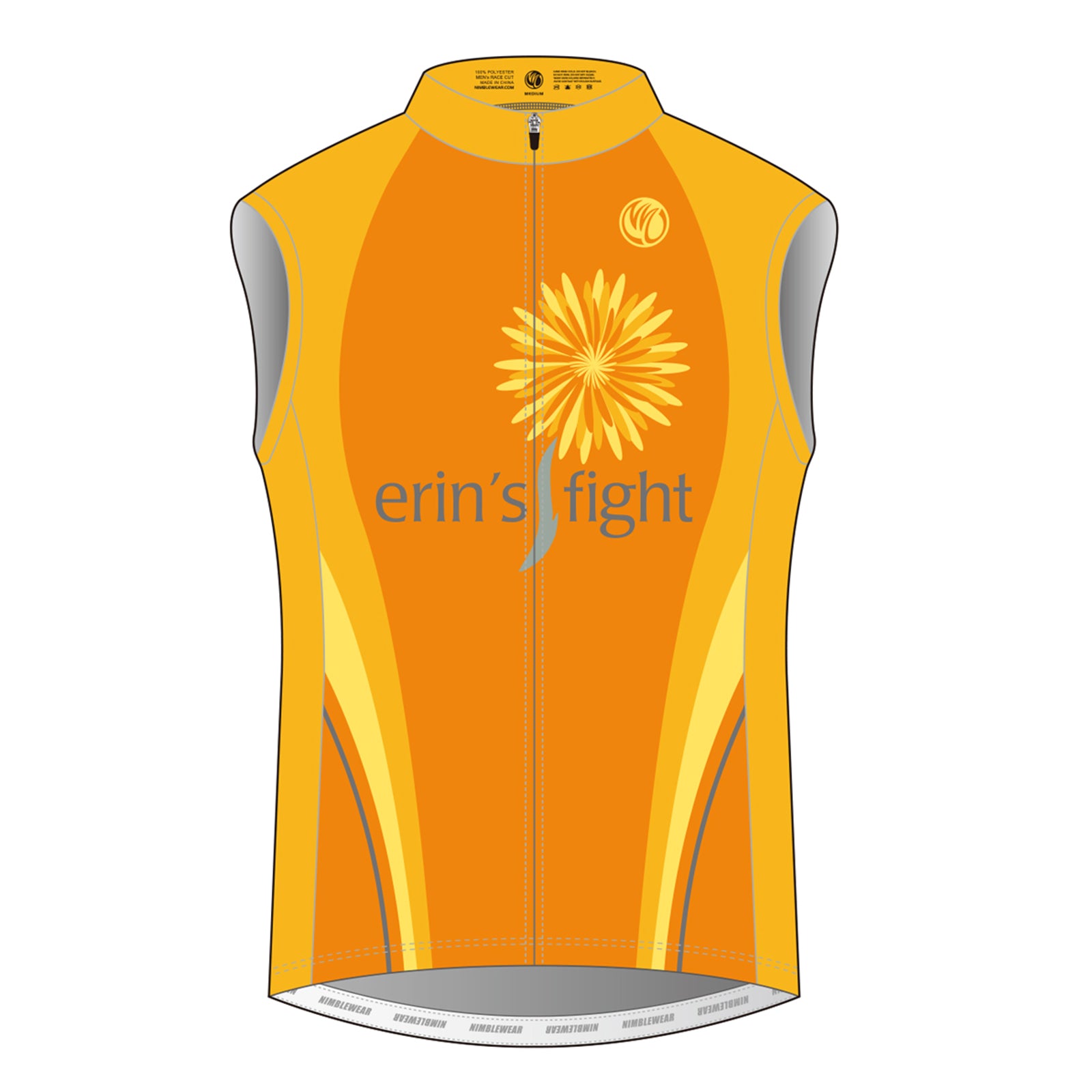 Erin’s Fight GOLD Sleeveless Cycling Jersey