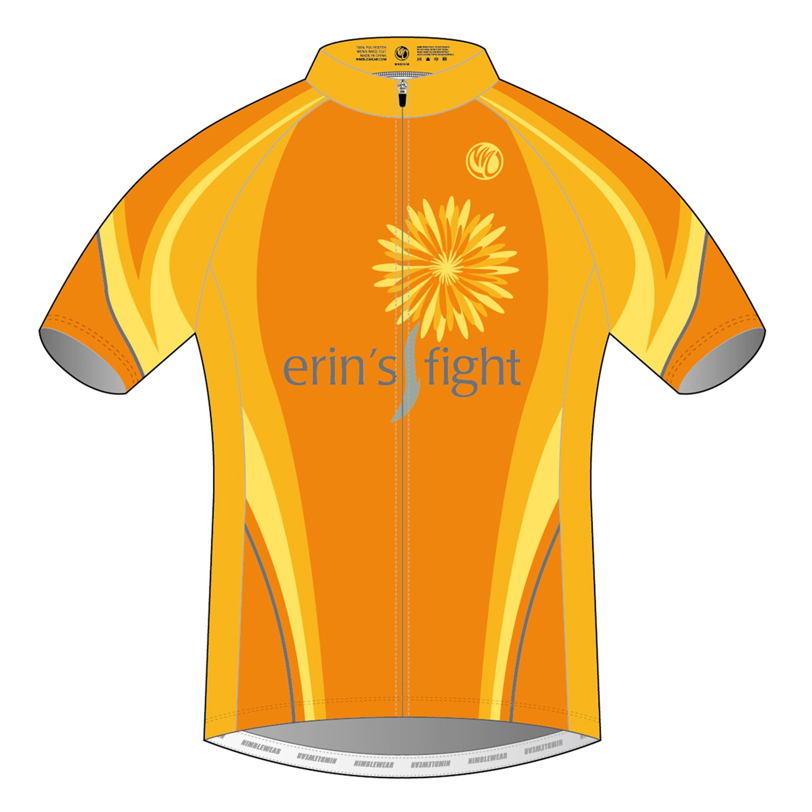 Erin’s Fight SILVER Short Sleeve Cycling Jersey