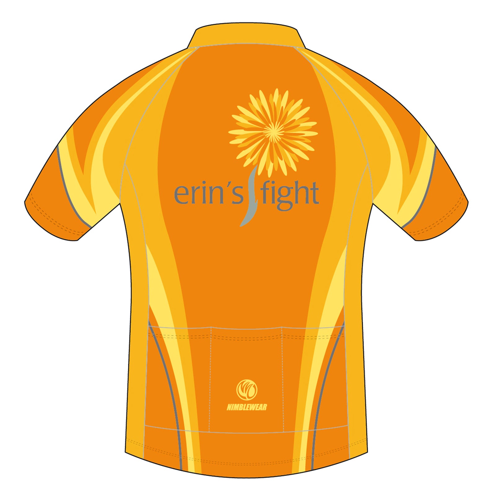 Erin’s Fight SILVER Short Sleeve Cycling Jersey