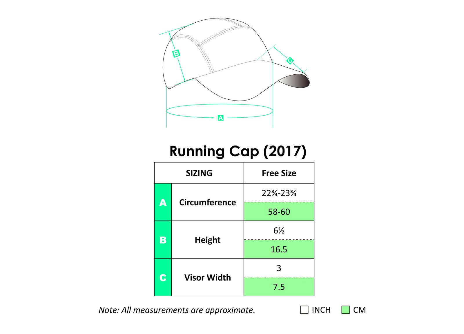 GTC CG001 Running cap (Blue)