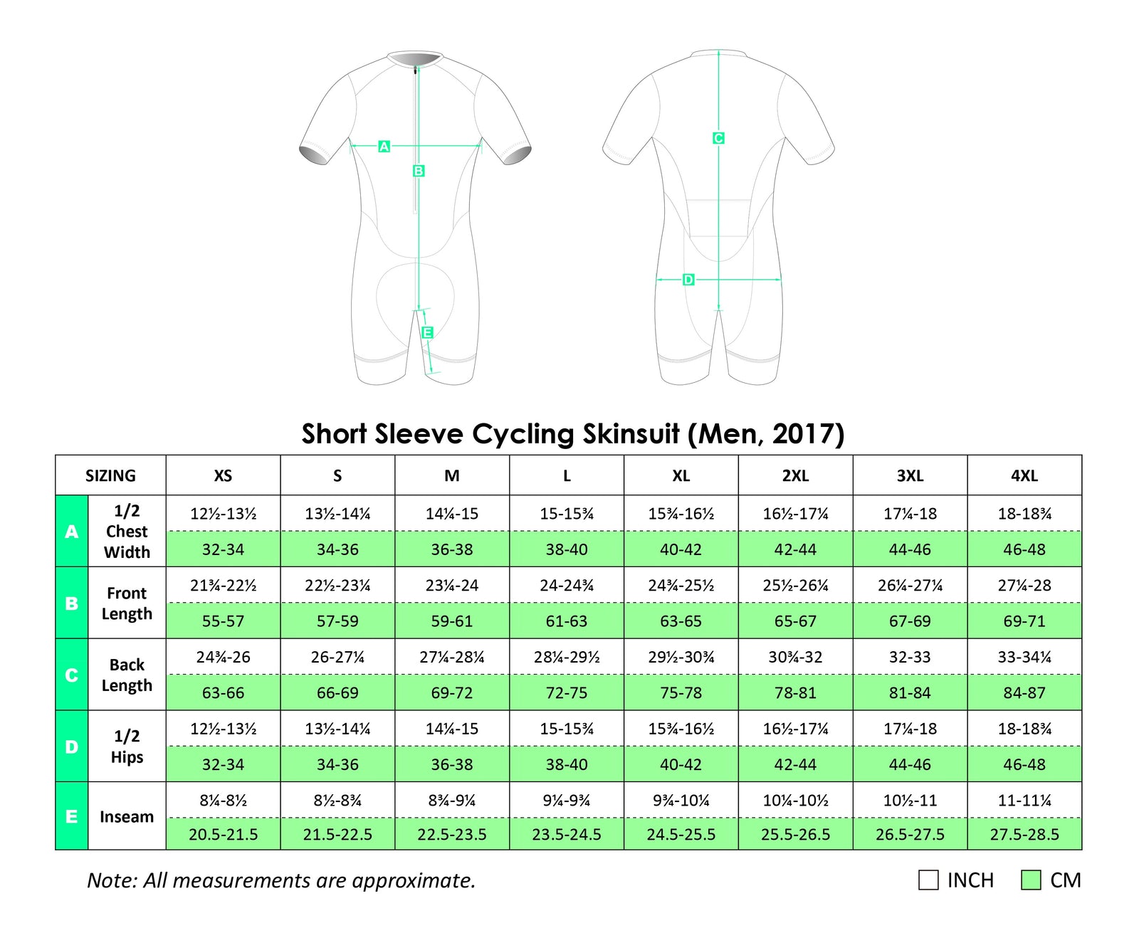 GTC MEN AK017 Cycling short sleeve skinsuit